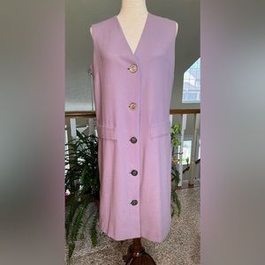 Vintage Lilac Sleeveless Straight Shift Dress, Modern Size 10/12 Medium